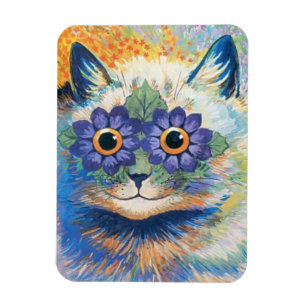 Imán Gato psicodélico de Louis Wain