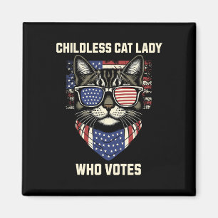 Imán Gato Que Vota Por Las Elecciones De Kamala Harris