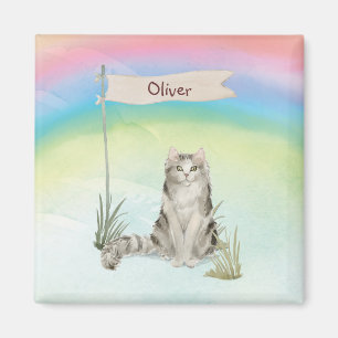 Imán Gato Ragamuffin Mascota Nombre Personalizado