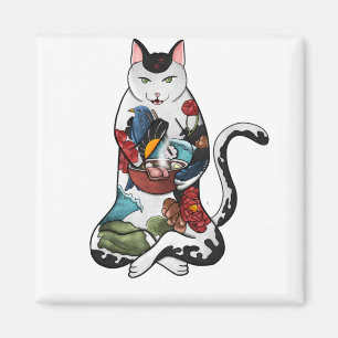 Imán gato ramen