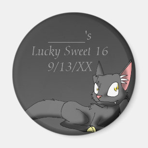 Imán Gato Reptil Negro 1