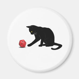 Imán Gato Rolling Dice RPG Rol Jugando Juegos Gaming Lo