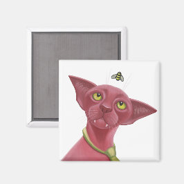 Imán Gato rosa