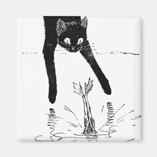 Imán Gato saltando al estanque, Alexandre Steinlen