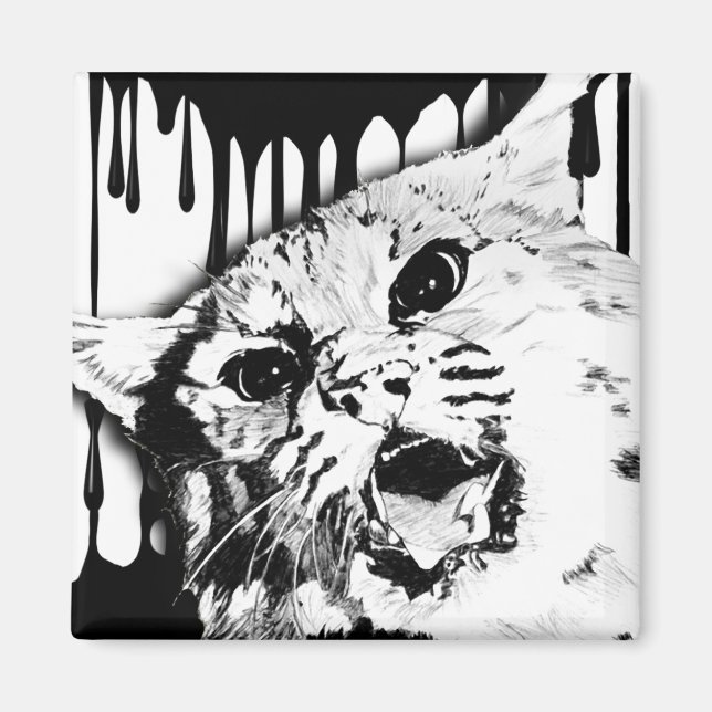 Imán gato salvaje (Frente)