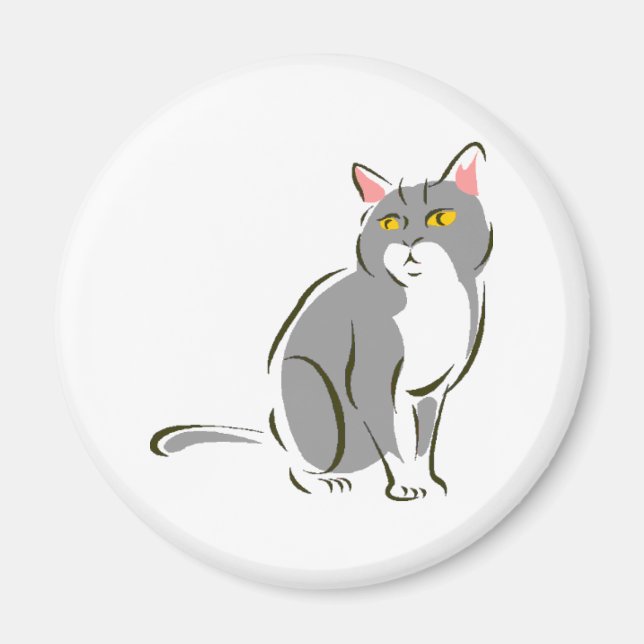 Imán Gato sentado (Frente)