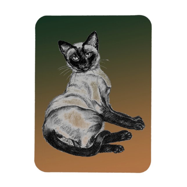 Imán Gato siamés (Vertical)