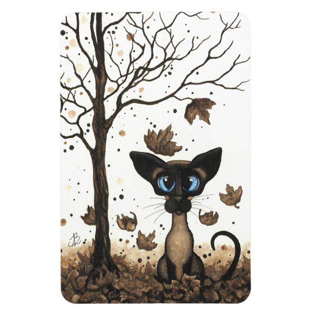 Imán Gato siamés de BiHrLe Autumn Magnet (Vertical)