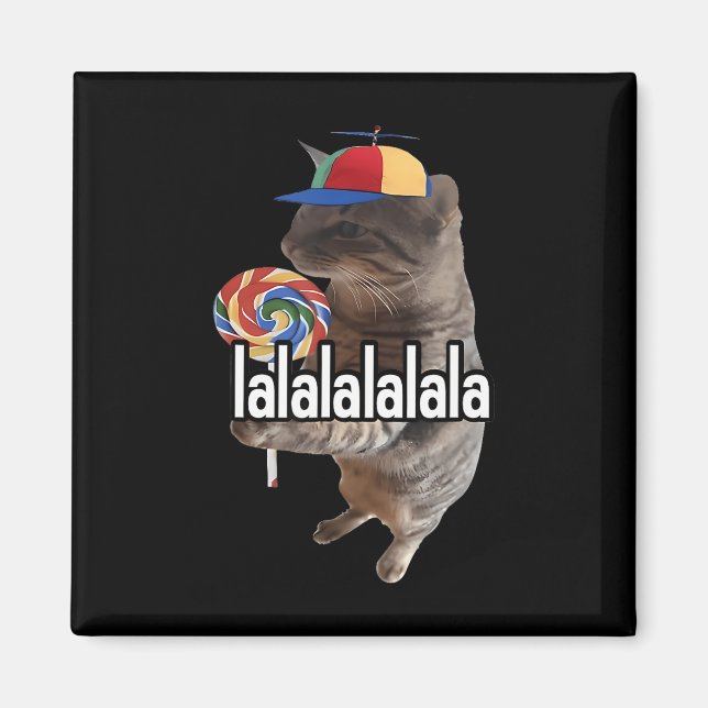 Imán Gato Silencioso Con Meme De Lollipop (Frente)