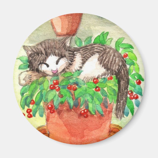 Imán Gato somnoliento (Frente)