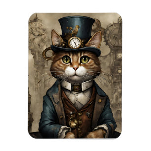Imán Gato Steampunk