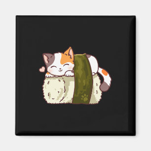 Imán Gato sushi Kawaii Anime Neko Japonés
