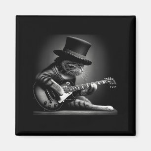 Imán Gato tocando la guitarra - Música de rock divertid