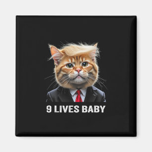 Imán Gato Trump 9 Vidas Por Trump 2024 Ganar Victoria G