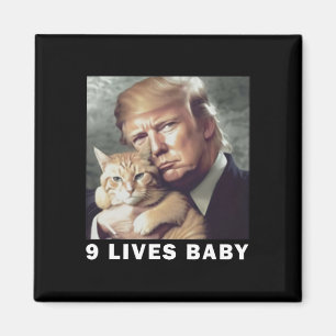 Imán Gato Trump 9 Vidas Por Trump 2024 Victoria Ganador