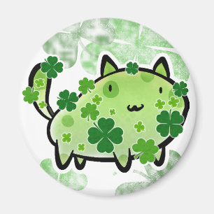 Imán Gato verde del trébol