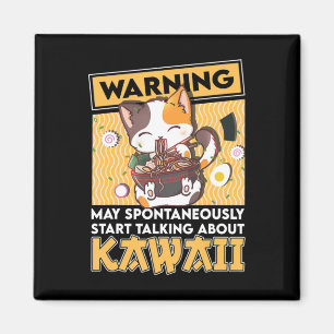 Imán Gato vintage Ramen Kawaii Anime Chicas de regalo j