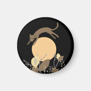 Imán Gato volando sobre la luna 2