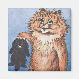Imán Gato y gatitos, Louis Wain