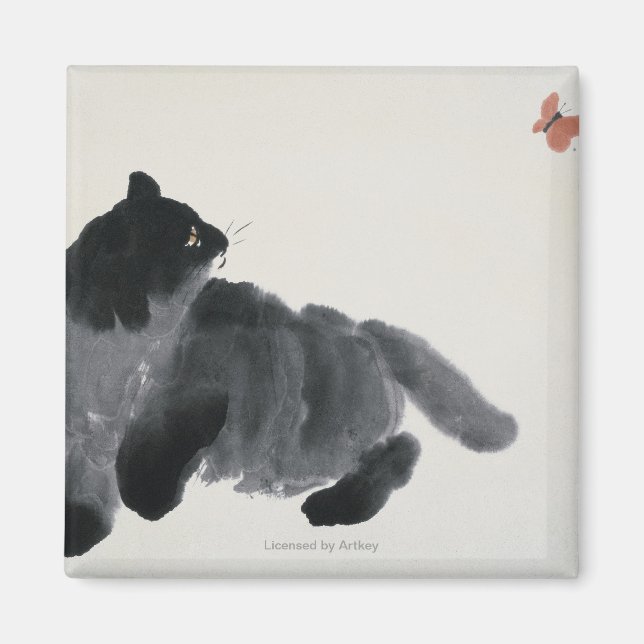 Imán Gato y mariposa (Frente)
