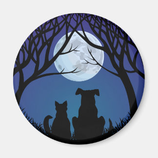 Imán Gato y Perro Fridge Magnet Mejor Amigos Personaliz