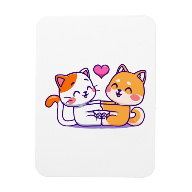 Imán Gato y Shiba Inu (Vertical)