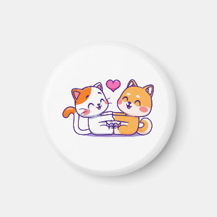 Imán Gato y Shiba Inu