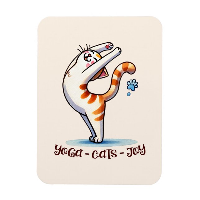 Imán Gato Yoga Pose - Yoga - Gatos - Alegría (Vertical)