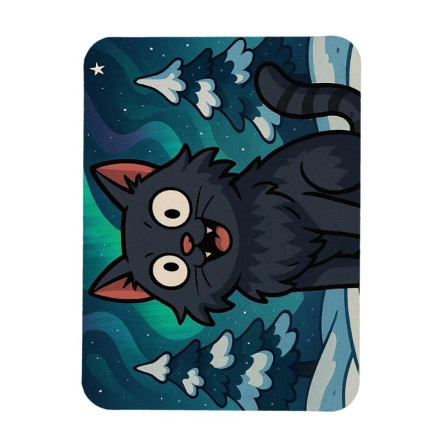 Imán Gato Yule navideño islandés (Vertical)