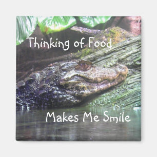Imán 'Gator Grins: Pensando en la comida - Magnet #1
