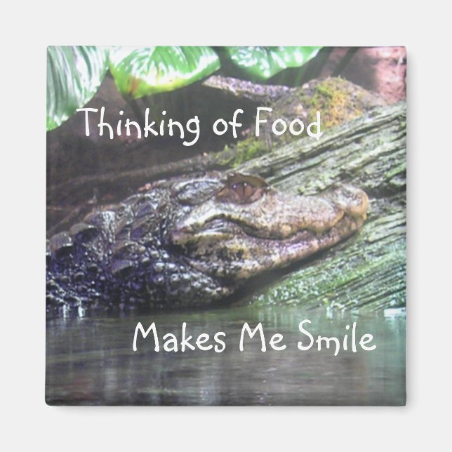 Imán 'Gator Grins: Pensando en la comida - Magnet #1 (Frente)