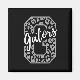 Imán Gators Mascot School Deportes Equipo de fans Coraz