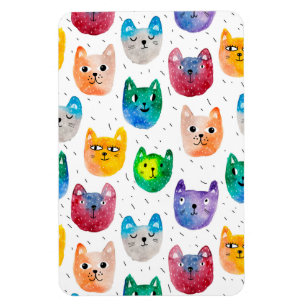 Imán Gatos acuarelas y amigos