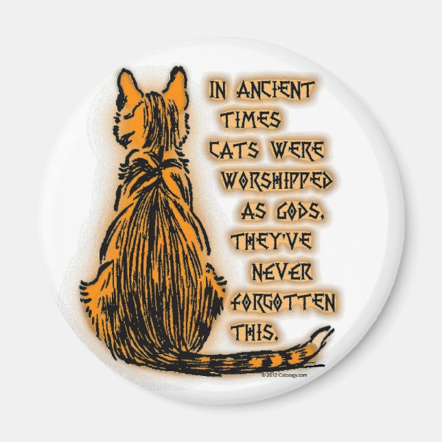 Imán Gatos adorados como dioses (Frente)