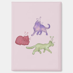 Imán Gatos alienígenas Caprichoso Gato Espacial Diverti
