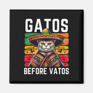 Imán Gatos Antes de Vatos Gato Divertido Mexicano Ponch