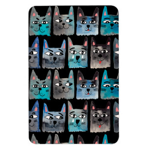 Imán Gatos azules