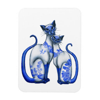 Imán Gatos azules y salvajes de Siamese