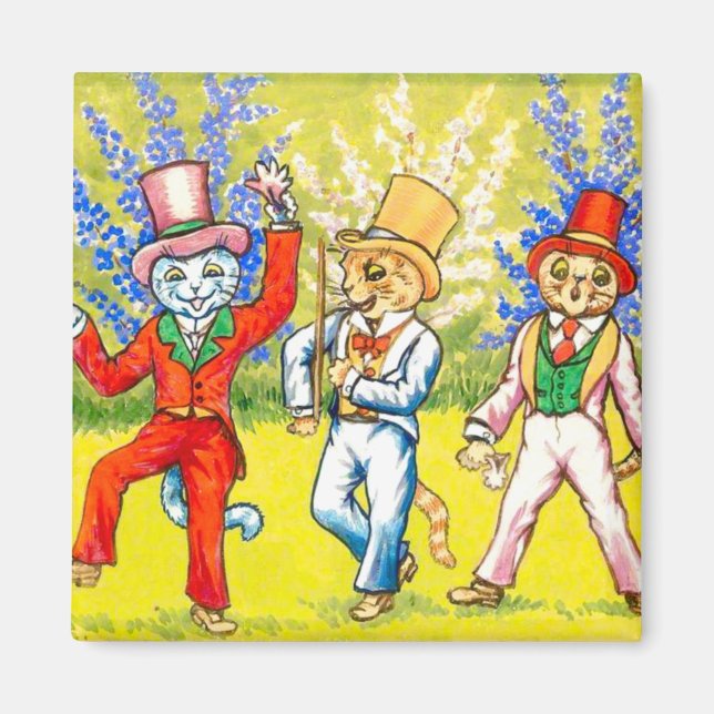 Imán Gatos bailando (Frente)