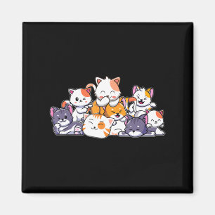 Imán Gatos bonitos Anime Kawaii Japonés Otaku Neko Gift