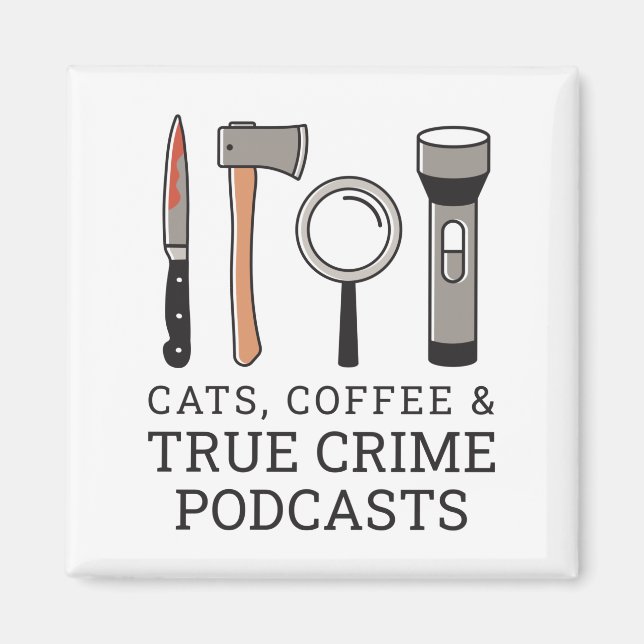 IMÁN GATOS, CAFÉ Y VERDADERO DELITO PODCASTS VERDADERA  (Frente)