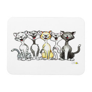 Imán Gatos cantantes muy cortos
