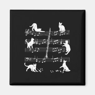 Imán Gatos Clarinetistas Para El Gato Que Ama El Clarin