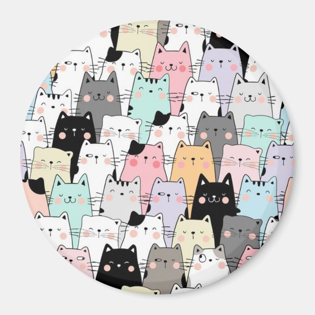 Imán Gatos cortos (Frente)