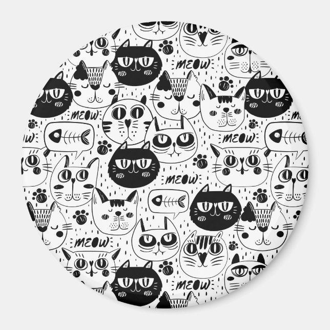 Imán Gatos cortos (Frente)