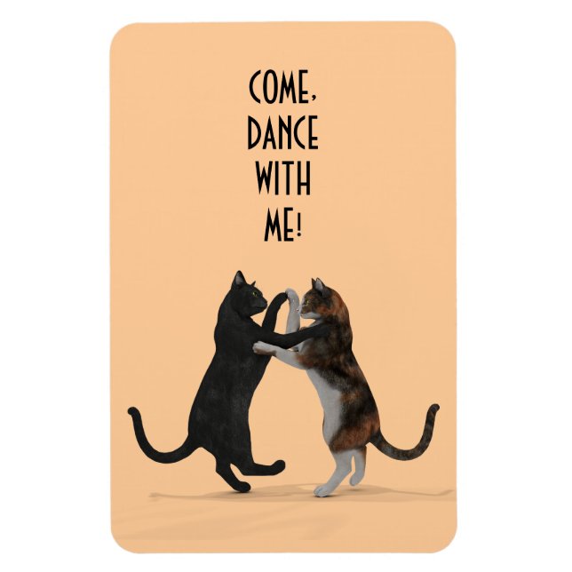 Imán Gatos de baile dulce (Vertical)