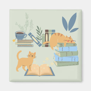 Imán Gatos de Biblioteca