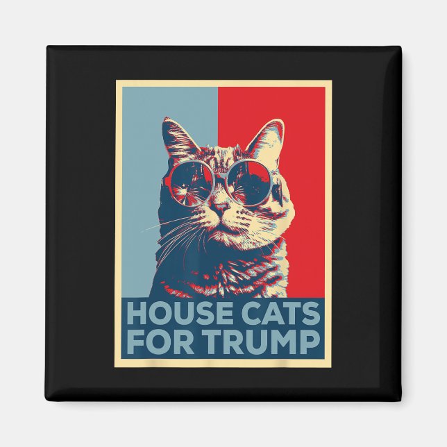 Imán Gatos De Casa Para Trump 2024 (Frente)