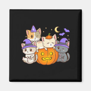 Imán Gatos de Halloween lindo Gato de Anime Kawaii Cala