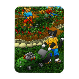 Imán Gatos de jardinería de verano